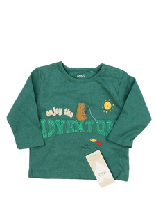 Nové zelené triko s medvědem M&S