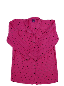 Růžová vzdušná košile se srdíčky