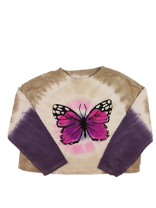 Batikovaný crop top s motýlkem Next