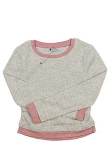 Šedo-růžový crop top Tu 