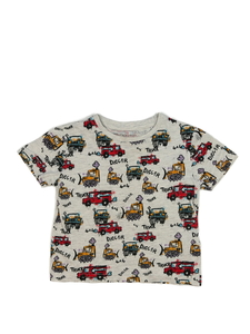 Šedé triko s auty Primark 