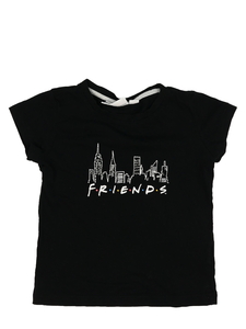 Černý crop top F.R.I.E.N.D.S 