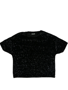 Černé lesklé semišové triko F&F