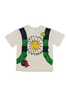 Nové krásné bílé triko s celopotiskem Nutmeg