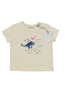 Nové krémové triko s mořskými tvory Tu 