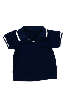 Modré teplejší triko s límečkem 