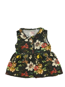 Šedé květinové triko Next