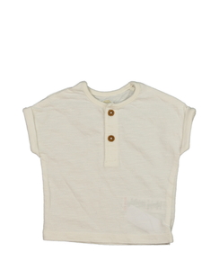 Krémové triko s knoflíčky Next