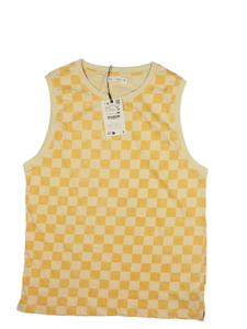 Nové žluté kostkované tílko Zara