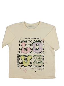 Krémové triko s potiskem George