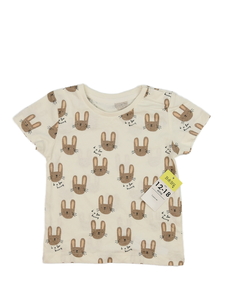 Nové krémové triko se zajíčky 
