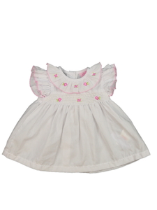 Bílo-růžová halenka s květinami 