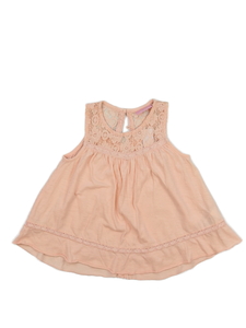 Růžové tílko s krajkou Next