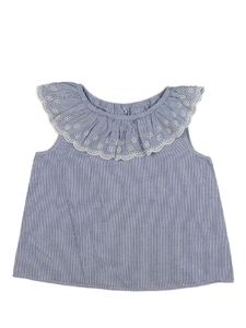 Modrá pruhovaná halenka s límečkem George