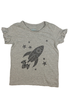 Šedé melírované triko s raketou Next