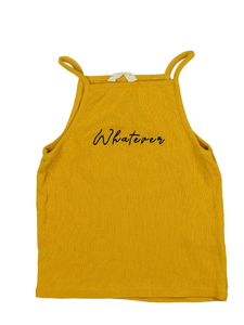 Žluté tílko s nápisem 