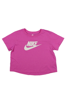 Růžový crop top Nike 