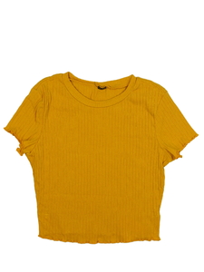 Hnědý crop top 