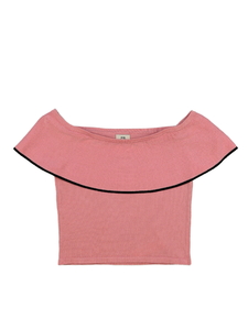 Růžový crop top River Island 