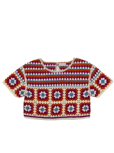 Barevný stylový crop top 