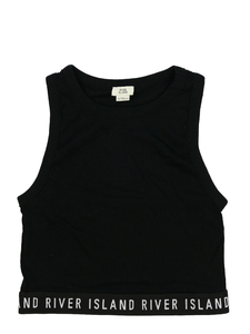 Černý crop top River Island 