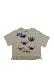 Nový krémový crop top Stitch Disney George 
