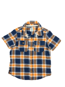 Modro-oranžová kostkovaná košile Mothercare