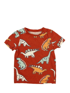 Hnědé triko s dinosaury George