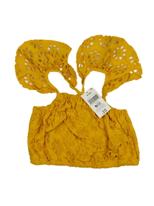 Nový žlutý madeirový crop top 