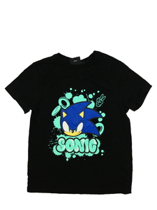 Černé triko Sonic Primark 