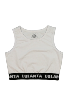 Bílý sportovní crop top 