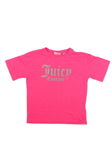 Růžové triko se stříbrným nápisem Juicy Couture