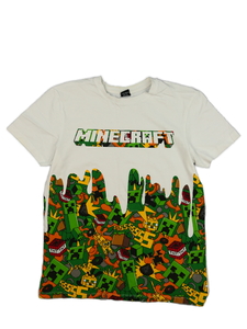 Bílé triko s motivem Minecraft George