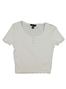 Bílý crop top New Look 