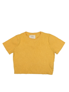 Žlutý teplý crop top Zara