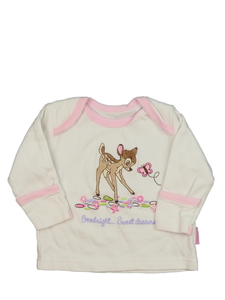 Bílo-růžové pyžamové triko Bambi George