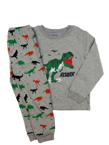 Šedé pyžamo s dinosaury 