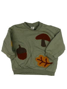 Zelená mikina s lesním motivem H&M Zelená mikina s lesním motivem H&M