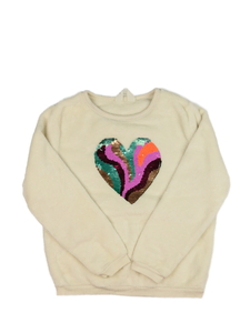 Krémová mikina se srdcem H&M