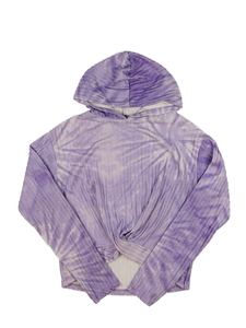 Fialová batikovaná crop mikina George