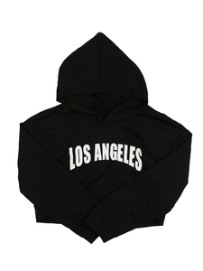 Černá slabá crop mikina