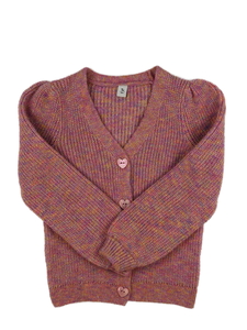 Růžový melírovaný kardigan Tu 