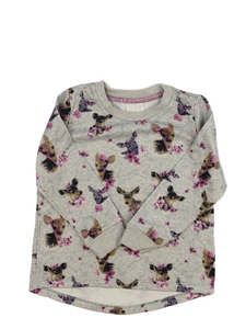 Šedá roztomilá mikina se srnkami F&F