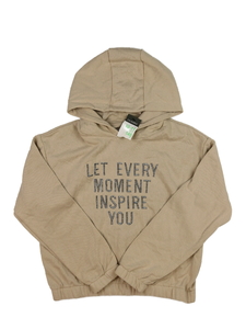 Nová hnědá kratší mikina s nápisem Primark