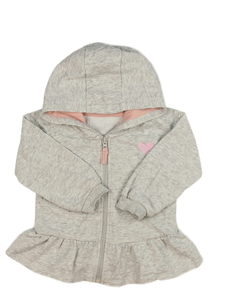 Šedá melírovaná mikina se srdcem 