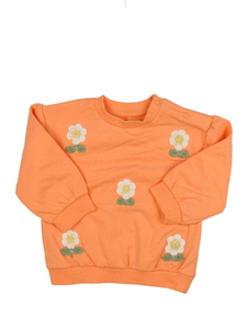 Oranžová mikina s květinami Nutmeg