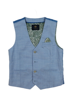Modrá melírovaná společenská vesta Next