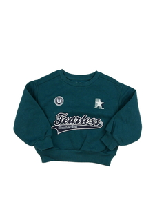 Tmavě modrá mikina s nápisem 