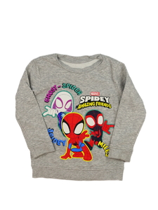 Šedá melírovaná mikina Spider-man