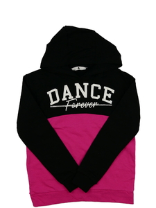 Černo-růžová mikina s nápisem 